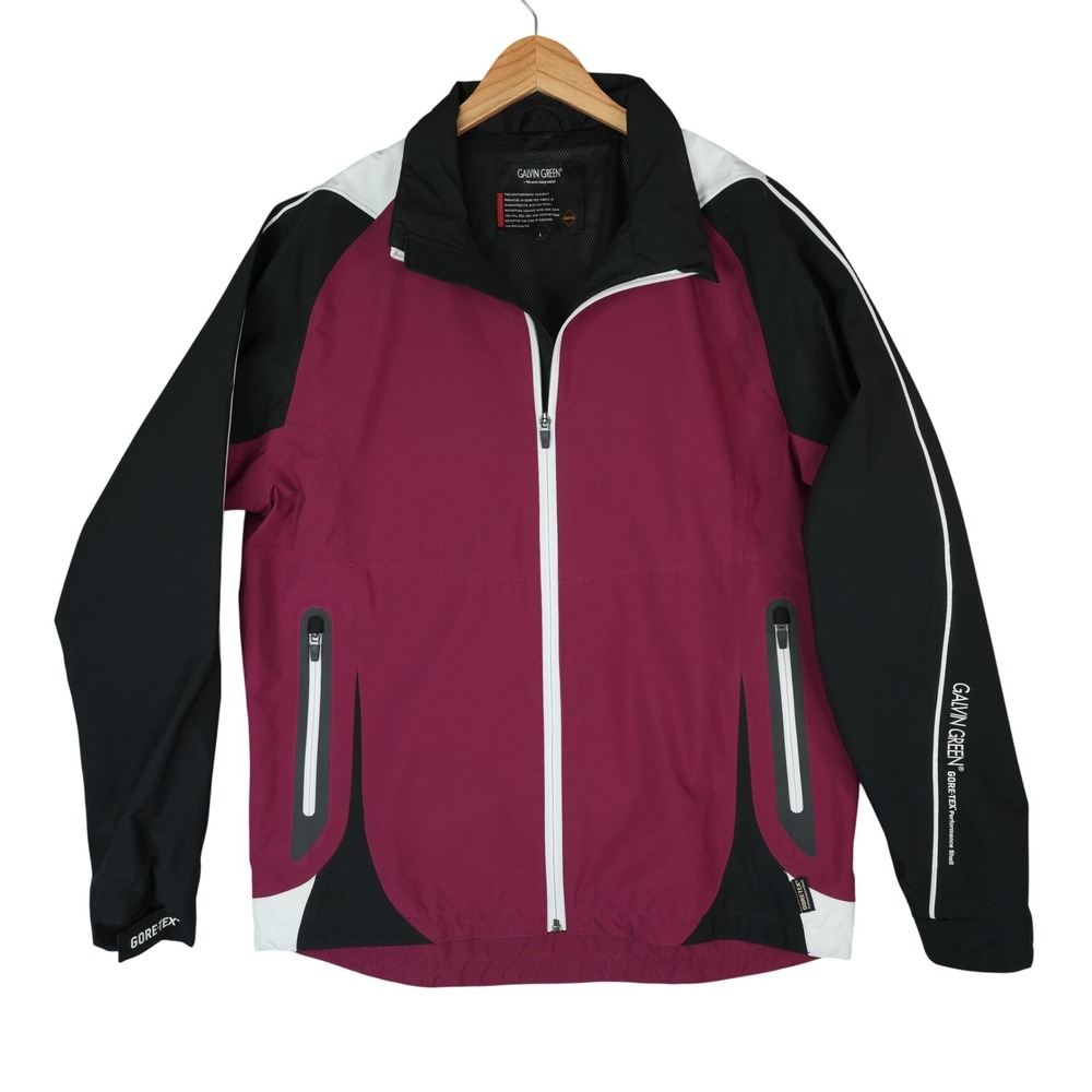Galvin Green Gore-Tex Performance Shell Jacket Mens L Maroon Black Waterproof